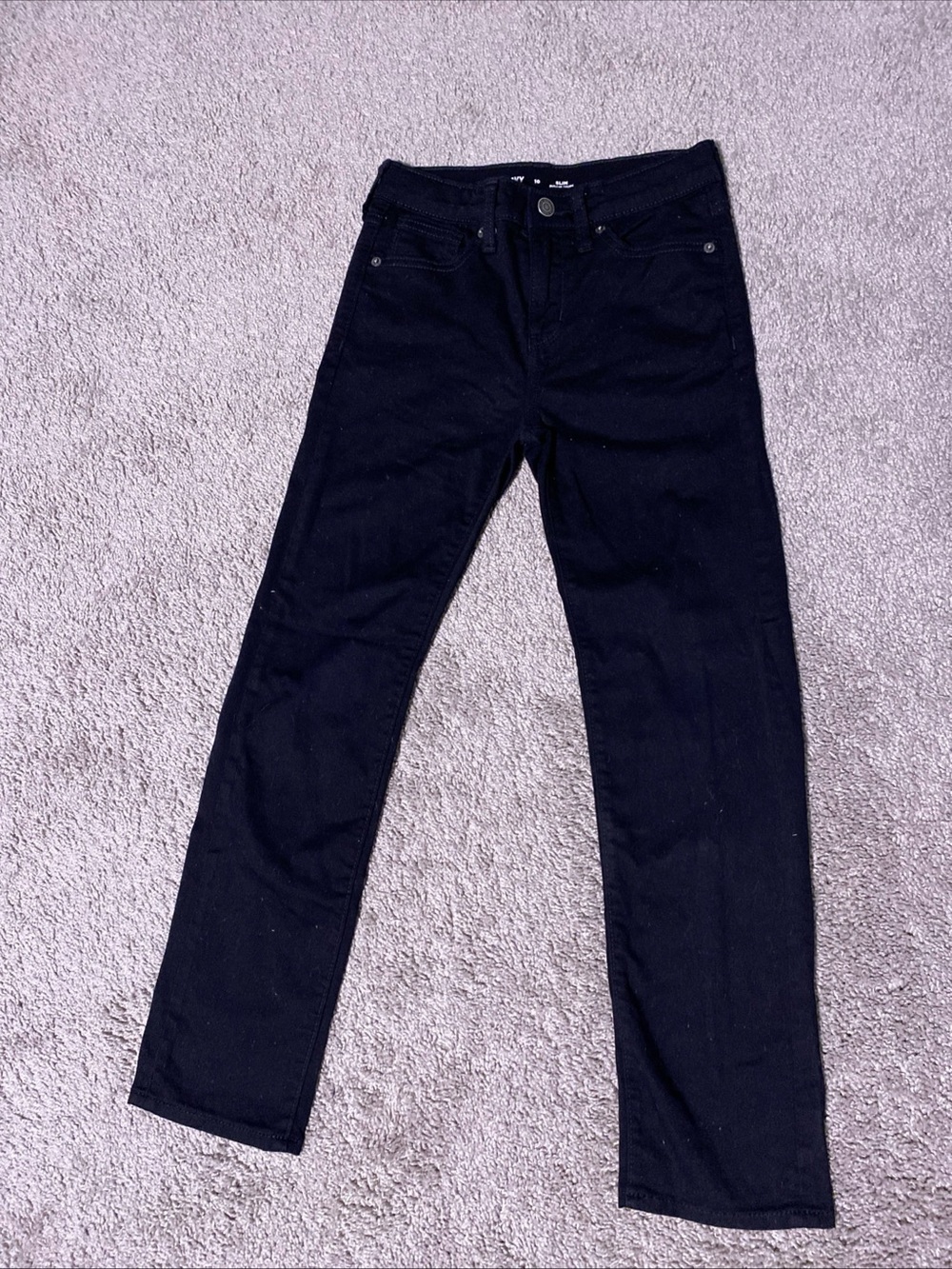 Old Navy Black Slim 360 Stretch Size 10 Boys Jeans Pants Adjustable Waist